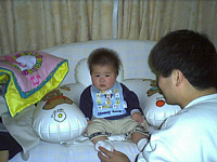 おすわりもなれたよ