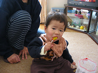 Aɂ,Ȃ߂Ă񂾂.߂ĐHׂ񂾂,ĕaݕtɂȂ.(܂܁FȂ̐HׂĂ̂?)