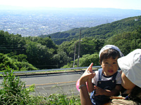 空がとてもきれいだったので,珍しく明石海峡までくっきり見えたよ!つたないピース!