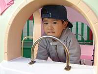 イエイ!これなら恐くないよ.