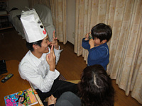 りくがとってあげるよ,ハイピース!うまく撮れてるのかな?